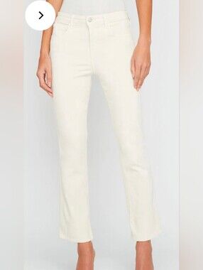 L’Agence Tati Hi Rise Crop Jeans Size 31 French Vanilla Cream Wash *NWOT